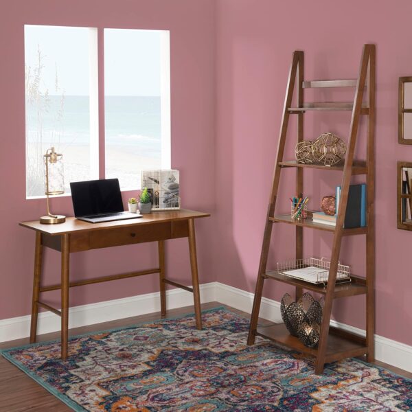 Melissa Mid Century Walnut Desk by Linon - Image 9