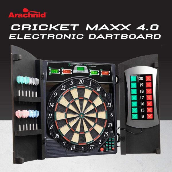 Arachnid Cricket Maxx 4.0 Electronic Dartboard Set, Black - Image 2