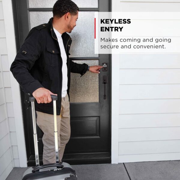 Kwikset Powerbolt 250 10-Button Keypad Venetian Bronze Transitional Electronic Deadbolt Door Lock, Featuring Convenient Keyless Entry, Customizable User Codes and Auto Locking - Image 3