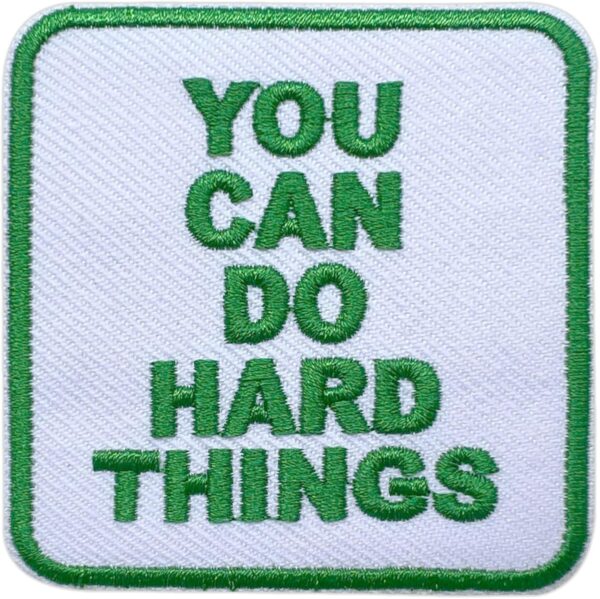 You Can Do Hard Things 3" Iron On Patches, Positivity Patches for Clothes Backpacks Hats Jeans Bags, Inspirational Embroidered Patches, DIY Sew on or Iron on Patch, Gifts for Boy Girl Adult
