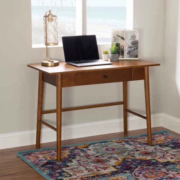 Melissa Mid Century Walnut Desk by Linon - Image 2