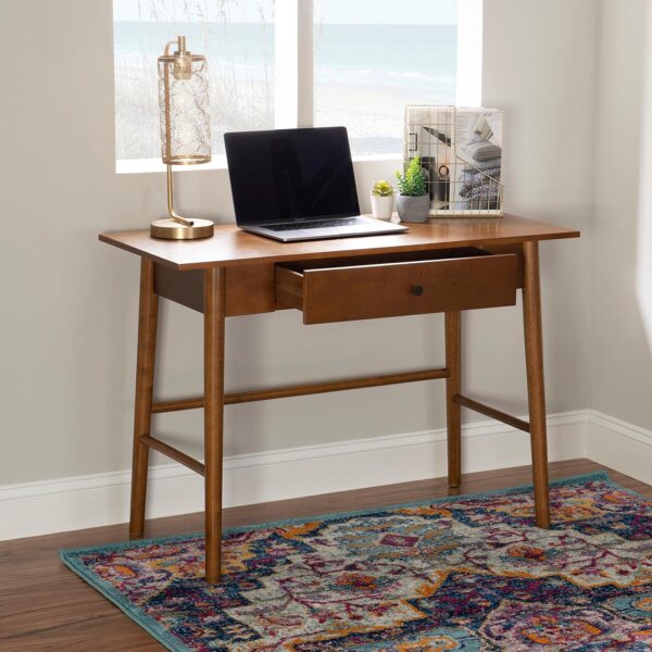 Melissa Mid Century Walnut Desk by Linon - Image 5