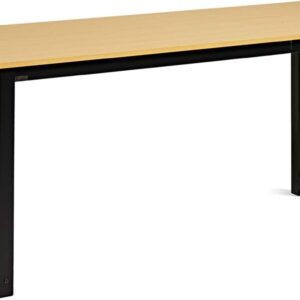 Decoholic 63 Inch Computer Desk, Home & Office PC Laptop Study Writing Table Workstation with Leg Bars, Modern Simple Industrial Style,Oak