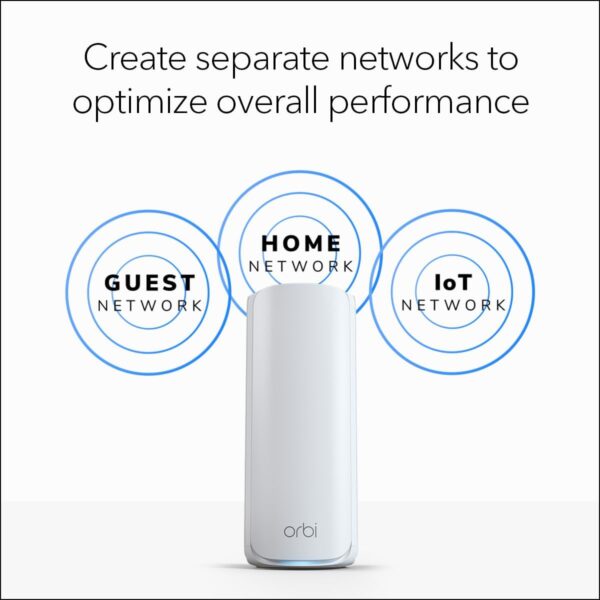 NETGEAR Orbi 770 Series Tri-Band WiFi 7 Mesh Network System (RBE773) - Router + 2 Satellite Extenders, Security Features, Up to 11Gbps, Covers up to 8,000 sq. ft., 100 Devices, 2.5 Gig Internet Port - Image 8