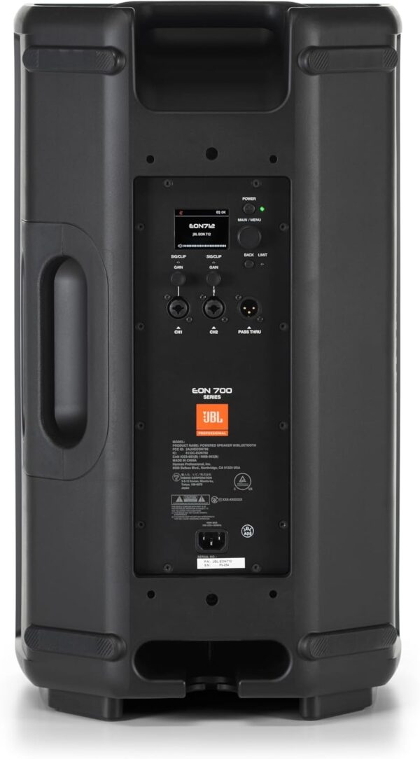 JBL Professional EON712 Powered PA Speaker, Loudspeaker with Bluetooth, 12 inch,1300 Watt, Corded Electric, Black - Image 4
