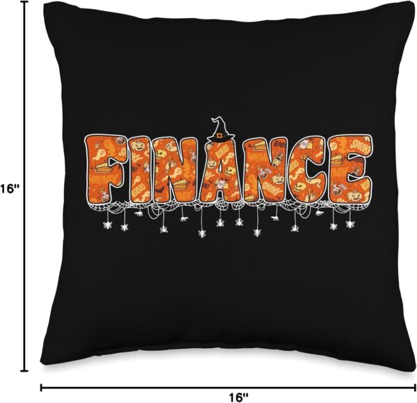 Funny Halloween Office Finance Matching Costumes Halloween Accountant Funny Costume Finance Department Throw Pillow, 16x16, Multicolor - Image 4