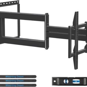 Mounting Dream Long Arm TV Wall Mount for Most 42-90 Inch TV, 40 Inch Extension TV Mount Swivel and Tilt, Full Motion Mount Fits Max VESA 800x400mm, 150 lbs. Loading, 16”,18”, 24” Studs