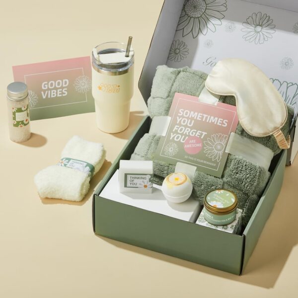 Care Package for Women Get Well Gift Baskets After Surgery Birthday Gifts Self Care Relaxing Spa Thinking of You Blanket - Image 8