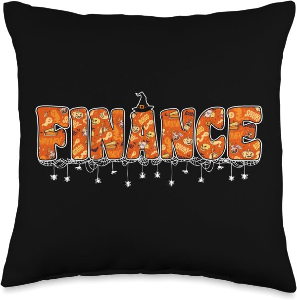 Funny Halloween Office Finance Matching Costumes Halloween Accountant Funny Costume Finance Department Throw Pillow, 16x16, Multicolor