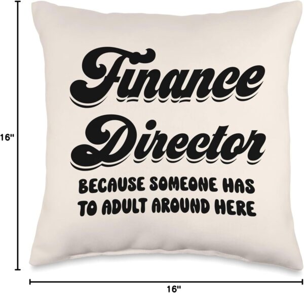 Finance Director Gifts Funny Financial Director Planning Manager Funny Finance Department Throw Pillow, 16x16, Multicolor - Image 4