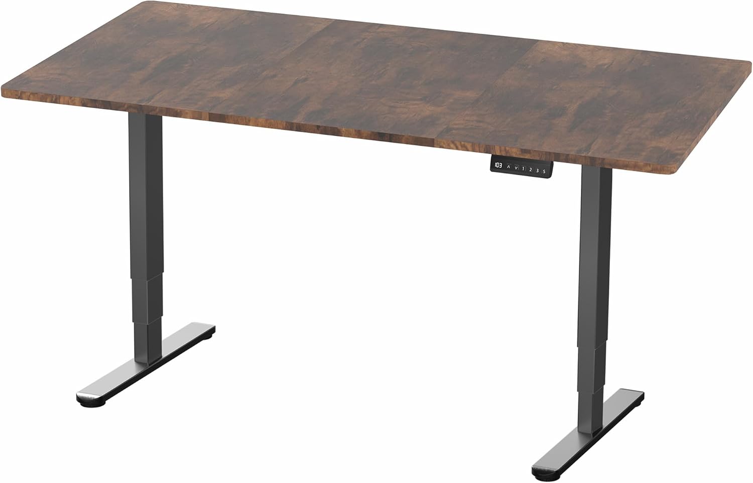 VIVO Electric 71 x 36 in Dual Motor Rustic Sit Stand Desk, Memory Height Adjustment, 2B Series, Vintage Brown Top Black Frame, DESK-KIT-2B7N-36 - Image 9