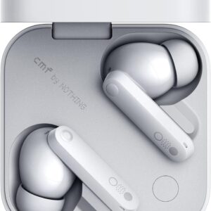 CMF Buds Pro 2 Wireless Earbuds with Smart Dial, 50dB Hybrid Noise Cancelling Earbuds Wireless Bluetooth 5.3, 11mm Bass with LDAC, 6 Hi-Res Audio Mics, 43H Playtime, Fast Charging Case, Light Grey