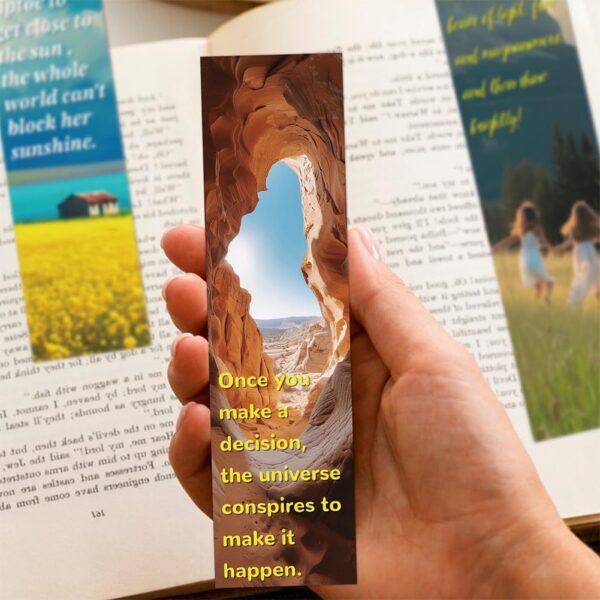 30Pcs Motivational Landscape Bookmarks Inspirational Page-Markers with Uplifting Quotes for Students Kids Teens Adults and Reading Lovers - Image 3