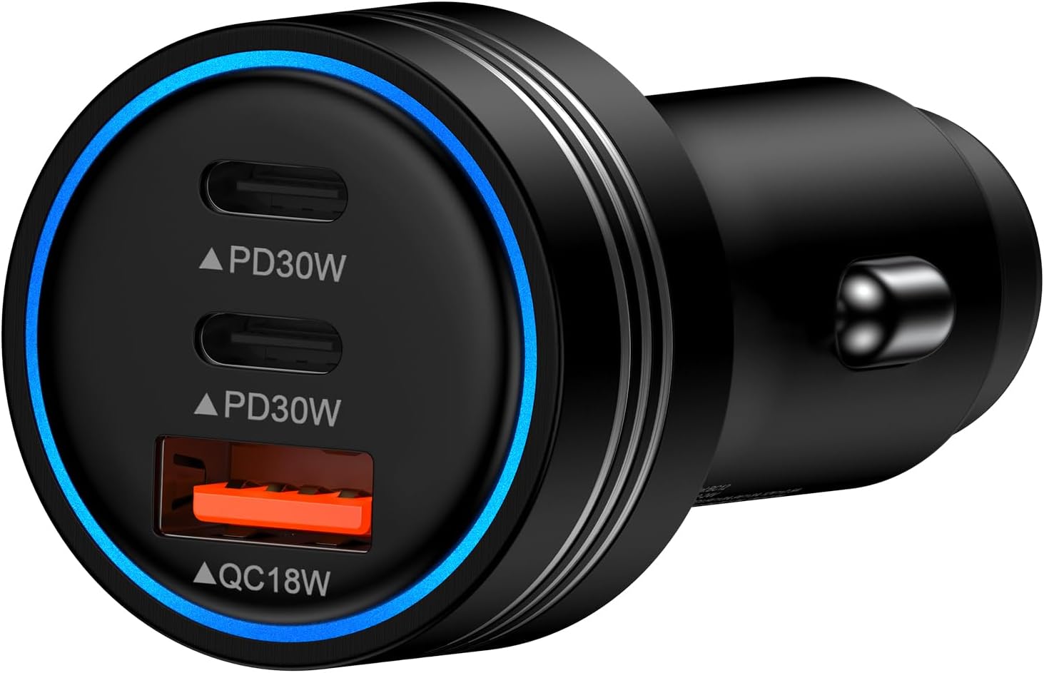 Samsung Galaxy S25 Edge Car Charger,78W 3Port Super Cigarette Lighter Adapter Fast Charging for Galaxy S25 Ultra A36 A17 A16 S24 S23 S22 S21 S20 10, USB C Car Phone Charger for iPhone 16 15 Pro Max