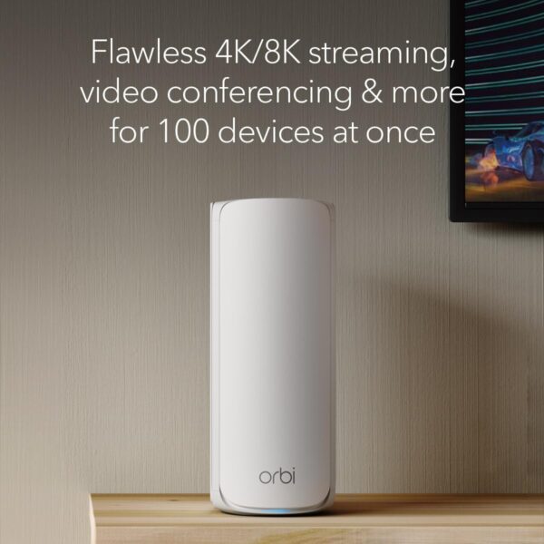NETGEAR Orbi 770 Series Tri-Band WiFi 7 Mesh Network System (RBE773) - Router + 2 Satellite Extenders, Security Features, Up to 11Gbps, Covers up to 8,000 sq. ft., 100 Devices, 2.5 Gig Internet Port - Image 5