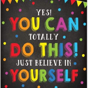 Andaz Press School Classroom Teacher Wall Art Decor Poster Signs, 8.5x11-inch, Wrong is Wrong, You Can Totally Do This, Just Believe in Yourself, 1-Pack, Unframed, Kids Awareness Motivational Quotes