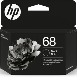 HP 68 Black Ink Cartridge | Works Envy 6100e, 6500e Series | Eligible for Instant Ink | 7FP21TN