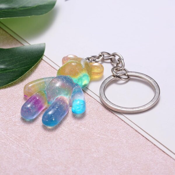 Pocket Bear Hug, Anxiety Relief Gifts for Son from Mom Dad, Mental Health Positivity Gift for Men Teen, Autism Fidget Gift, Thoughtful Gifts for School Anxiety, Rainbow Blue - Image 3