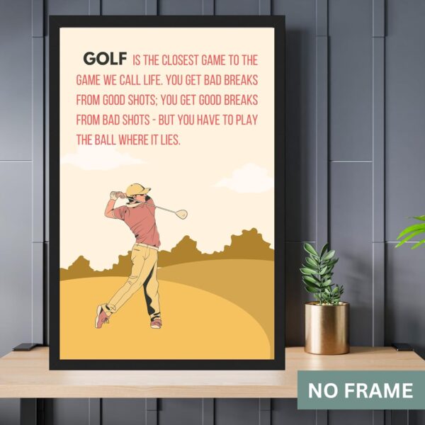 Bobby Jones Golf Quote Poster - Sports Inspirational Wall Art - Sports Room Decor for Men Kids Teenagers - Motivational Poster Print For Office, Home - 11x17 inch, LAMINATED - No Frame - Image 2