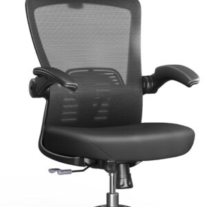 FLEXISPOT OC3-Pro Ergonomic Office Chair High Back Computer Chair with Flexible Flip-up Armrest/8-Level Lumbar Support, High Elastic Foam Seat Cushion, Chairs for Home Office Working Studying, Black