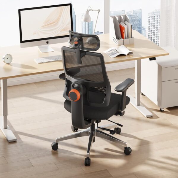 Newtral Ergonomic Office Chair - Home Office Desk Chair with Adaptive Lumbar Support, with Footrest, 4D Armrest, Adjustable Seat Depth & Height - Image 2