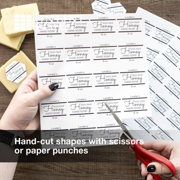Waterproof Sticker Paper, 100 Sheets, White Matte Vinyl-Like, 8.5" x 11" Full Sheet Label, Works with Inkjet Printers Only, Compatible with Electronic Cutting Machines, OL177WJ, OnlineLabels - Image 7