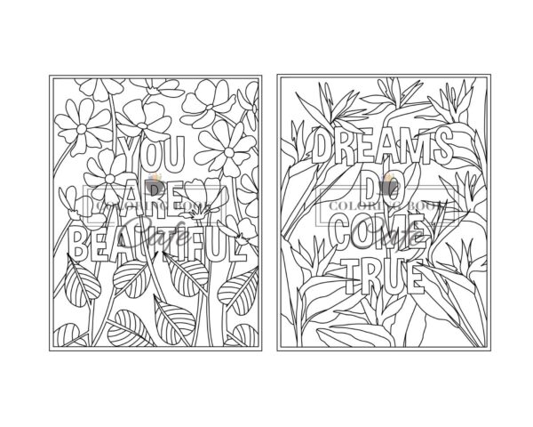 100 Inspirational Quotes Coloring Book for Adults: 100 Motivational Quotes, Positive Affirmations and Inspirational Phrases for Stress Relief and Relaxation - Image 19