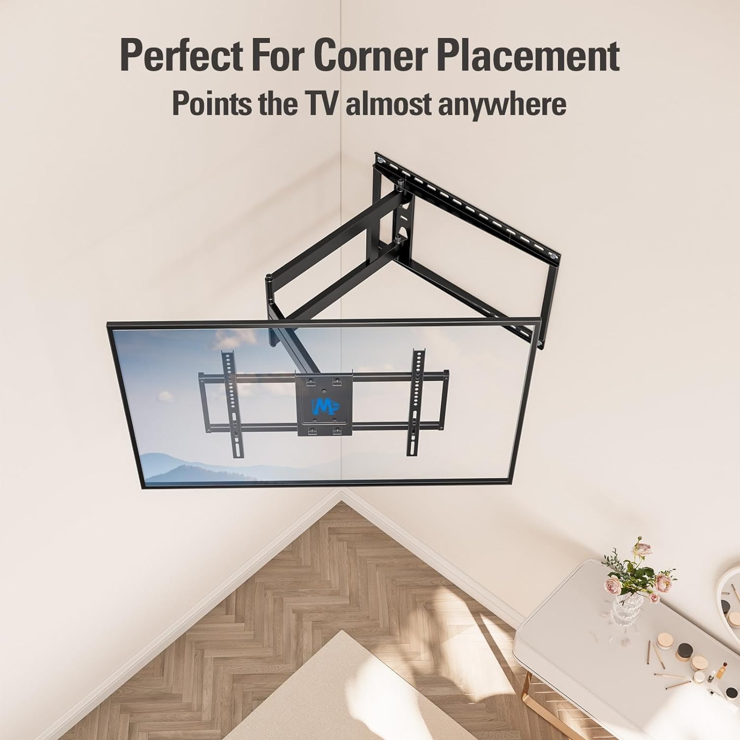 Mounting Dream Long Arm TV Wall Mount for Most 42-90 Inch TV, 40 Inch Extension TV Mount Swivel and Tilt, Full Motion Mount Fits Max VESA 800x400mm, 150 lbs. Loading, 16”,18”, 24” Studs - Image 3