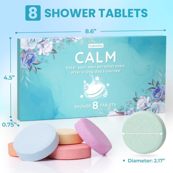 Shower Steamers 8 Pack Set Shower Bombs Tablets in Box with 8 Fragrances with Shea Butter for Self-Care & Relaxation, Idea for Mother's Day, Women and Men - Image 2