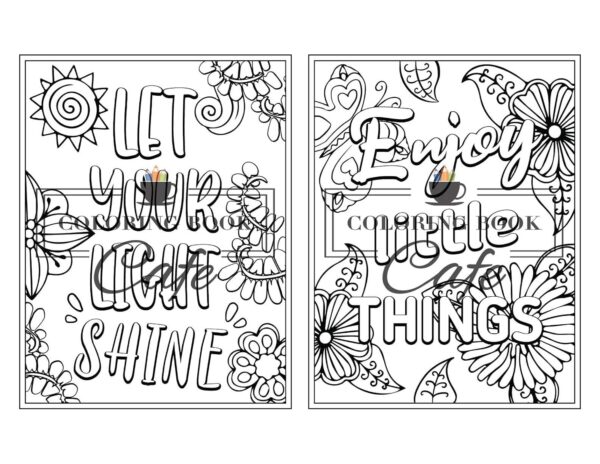 100 Inspirational Quotes Coloring Book for Adults: 100 Motivational Quotes, Positive Affirmations and Inspirational Phrases for Stress Relief and Relaxation - Image 14