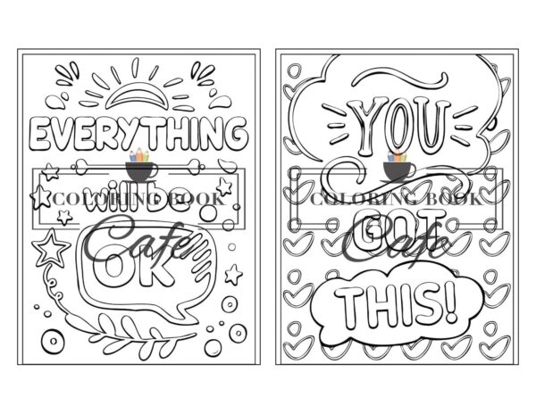 100 Inspirational Quotes Coloring Book for Adults: 100 Motivational Quotes, Positive Affirmations and Inspirational Phrases for Stress Relief and Relaxation - Image 3