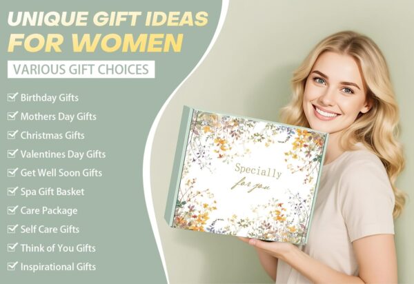 Self Care Gifts for Women Spa Gift Basket Birthday Gifts for Women , Get Well Soon Sympathy Gift Baskets Thinking of You Relaxation Stress Relief Care Package, Christmas Gifts for Mom Grandma Friends - Image 3
