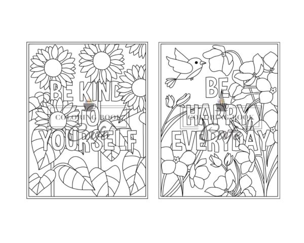 100 Inspirational Quotes Coloring Book for Adults: 100 Motivational Quotes, Positive Affirmations and Inspirational Phrases for Stress Relief and Relaxation - Image 17