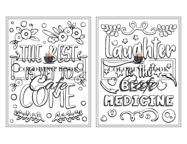100 Inspirational Quotes Coloring Book for Adults: 100 Motivational Quotes, Positive Affirmations and Inspirational Phrases for Stress Relief and Relaxation - Image 2