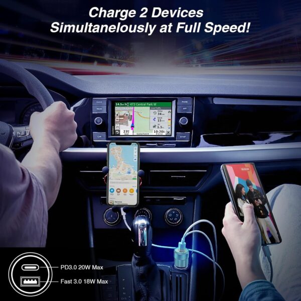 Car Charger, 5 Pack 38W Dual Ports USB-C & USB-A Cigarette Lighter Adapter Fast Charging Car Phone Charger for iPhone 16e 16 15 14 13, Samsung S25 S24, Pixel Cargador para Carro Phone Plug for Car - Image 2