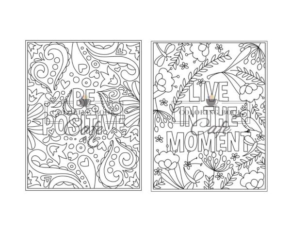 100 Inspirational Quotes Coloring Book for Adults: 100 Motivational Quotes, Positive Affirmations and Inspirational Phrases for Stress Relief and Relaxation - Image 23