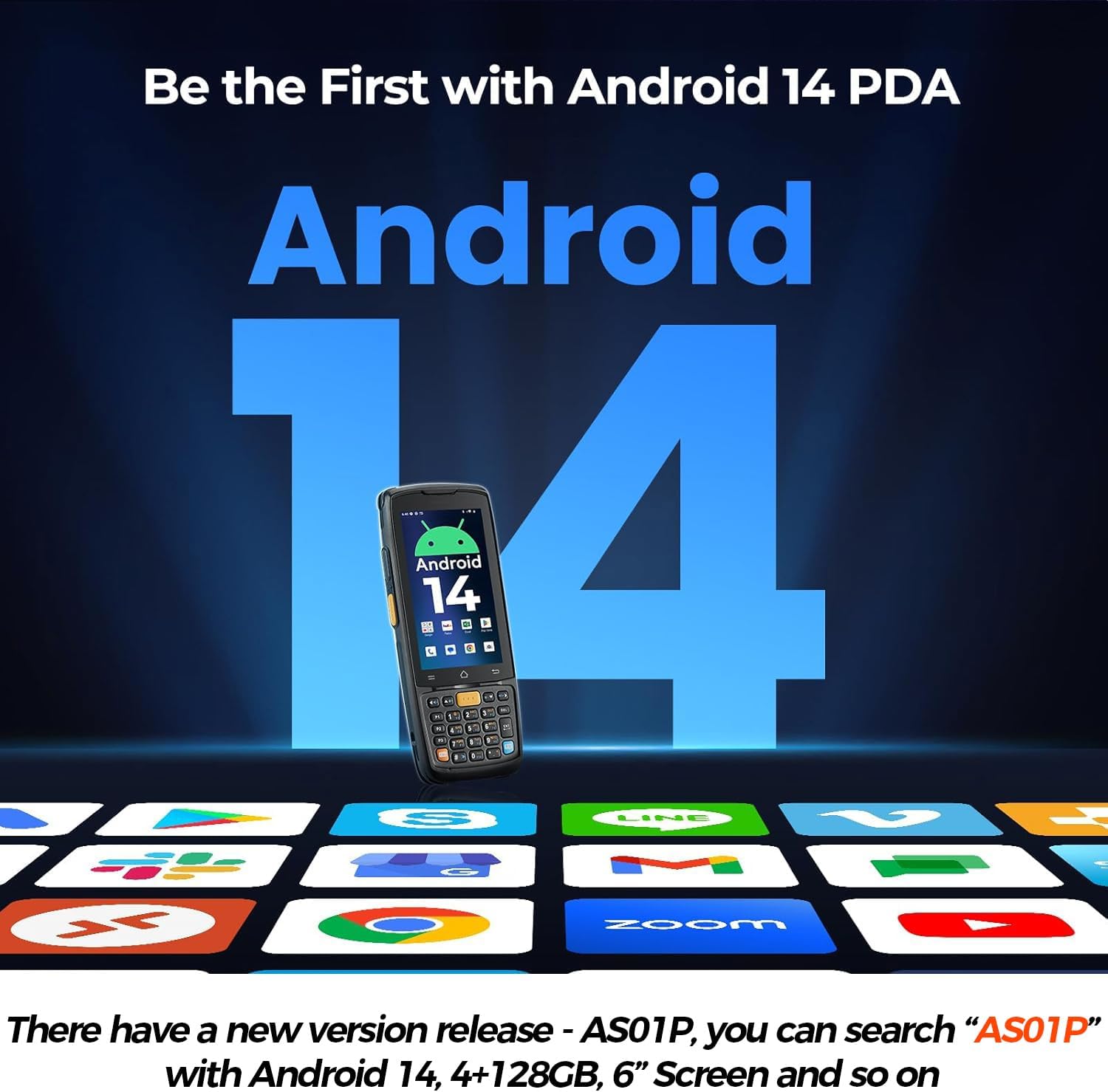 MUNBYN Android Barcode Scanner MC005, Android 14, 4GB+64GB PDA Handheld, Equipped with HS7 1D & 2D Bar Code Scan Engine, 4-inch Touchscreen, 5000mAh Mobile Scanner for Inventory Warehouse - Image 2