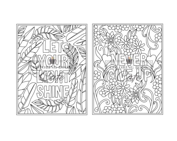 100 Inspirational Quotes Coloring Book for Adults: 100 Motivational Quotes, Positive Affirmations and Inspirational Phrases for Stress Relief and Relaxation - Image 30