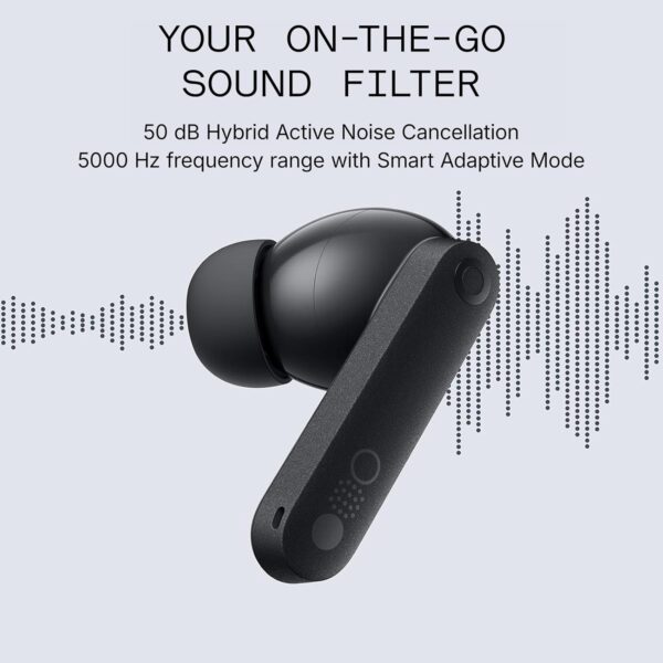 CMF Buds Pro 2 Wireless Earbuds with Smart Dial, 50dB Hybrid Noise Cancelling Earbuds Wireless Bluetooth 5.3, 11mm Bass with LDAC, 6 Hi-Res Audio Mics, 43H Playtime, Fast Charging Case, Dark Grey - Image 5