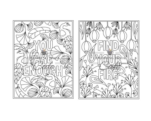 100 Inspirational Quotes Coloring Book for Adults: 100 Motivational Quotes, Positive Affirmations and Inspirational Phrases for Stress Relief and Relaxation - Image 24