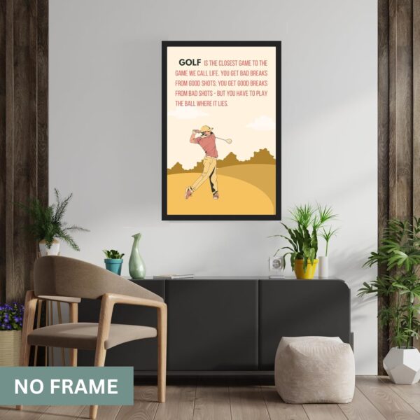 Bobby Jones Golf Quote Poster - Sports Inspirational Wall Art - Sports Room Decor for Men Kids Teenagers - Motivational Poster Print For Office, Home - 11x17 inch, LAMINATED - No Frame - Image 6