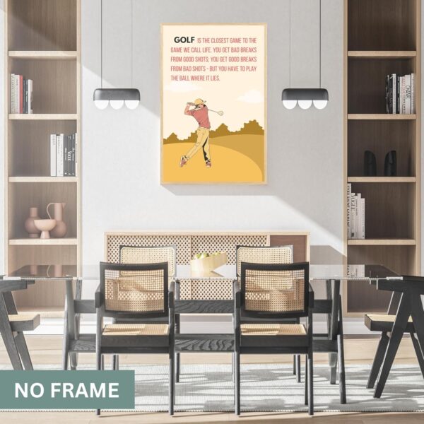 Bobby Jones Golf Quote Poster - Sports Inspirational Wall Art - Sports Room Decor for Men Kids Teenagers - Motivational Poster Print For Office, Home - 11x17 inch, LAMINATED - No Frame - Image 5