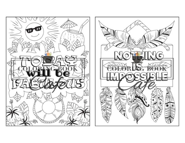 100 Inspirational Quotes Coloring Book for Adults: 100 Motivational Quotes, Positive Affirmations and Inspirational Phrases for Stress Relief and Relaxation - Image 54