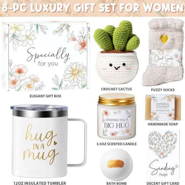 Self Care Get Well Soon Gifts Basket for Women, Birthday Gifts for Women Spa Care Package, Thinking of You Inspirational Sympathy Gift Basket, Unique Christmas Gift for Mom Her Wife Best Friend Sister - Image 2