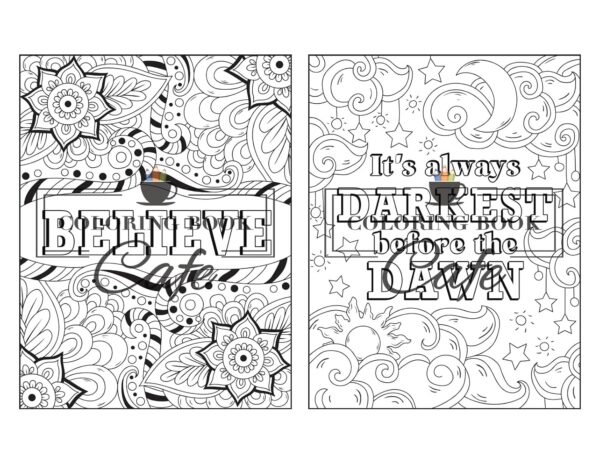100 Inspirational Quotes Coloring Book for Adults: 100 Motivational Quotes, Positive Affirmations and Inspirational Phrases for Stress Relief and Relaxation - Image 55
