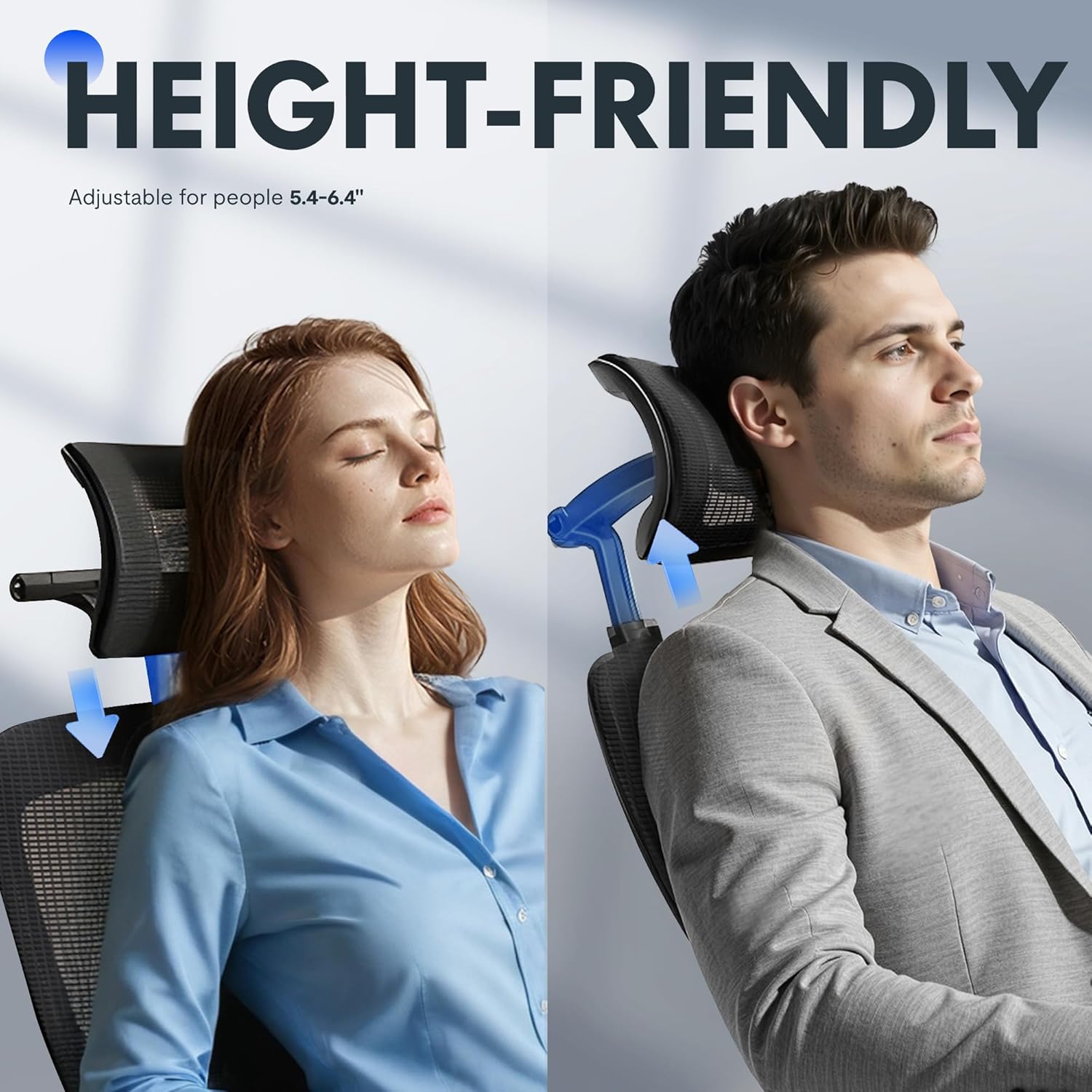 FLEXISPOT OC3-Pro Ergonomic Office Chair High Back Computer Chair with Flexible Flip-up Armrest/8-Level Lumbar Support, High Elastic Foam Seat Cushion, Chairs for Home Office Working Studying, Black - Image 4