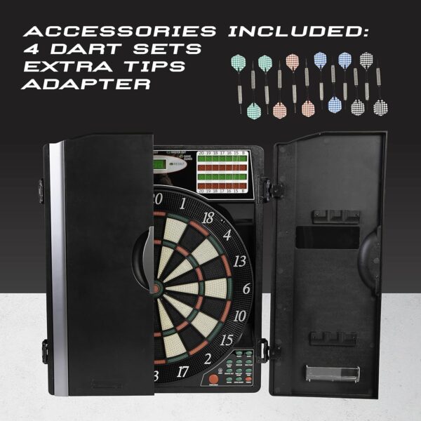 Arachnid Titanium 5400 Electronic Dartboard and Cabinet, Black - Image 7