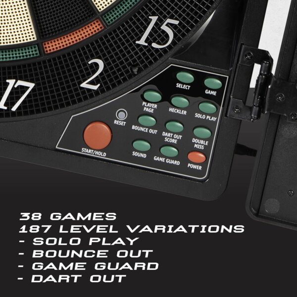 Arachnid Titanium 5400 Electronic Dartboard and Cabinet, Black - Image 6
