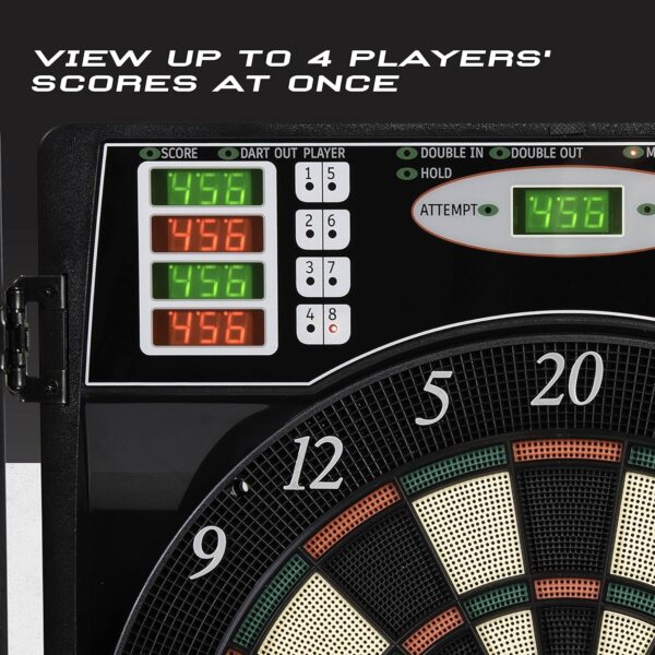 Arachnid Titanium 5400 Electronic Dartboard and Cabinet, Black - Image 4