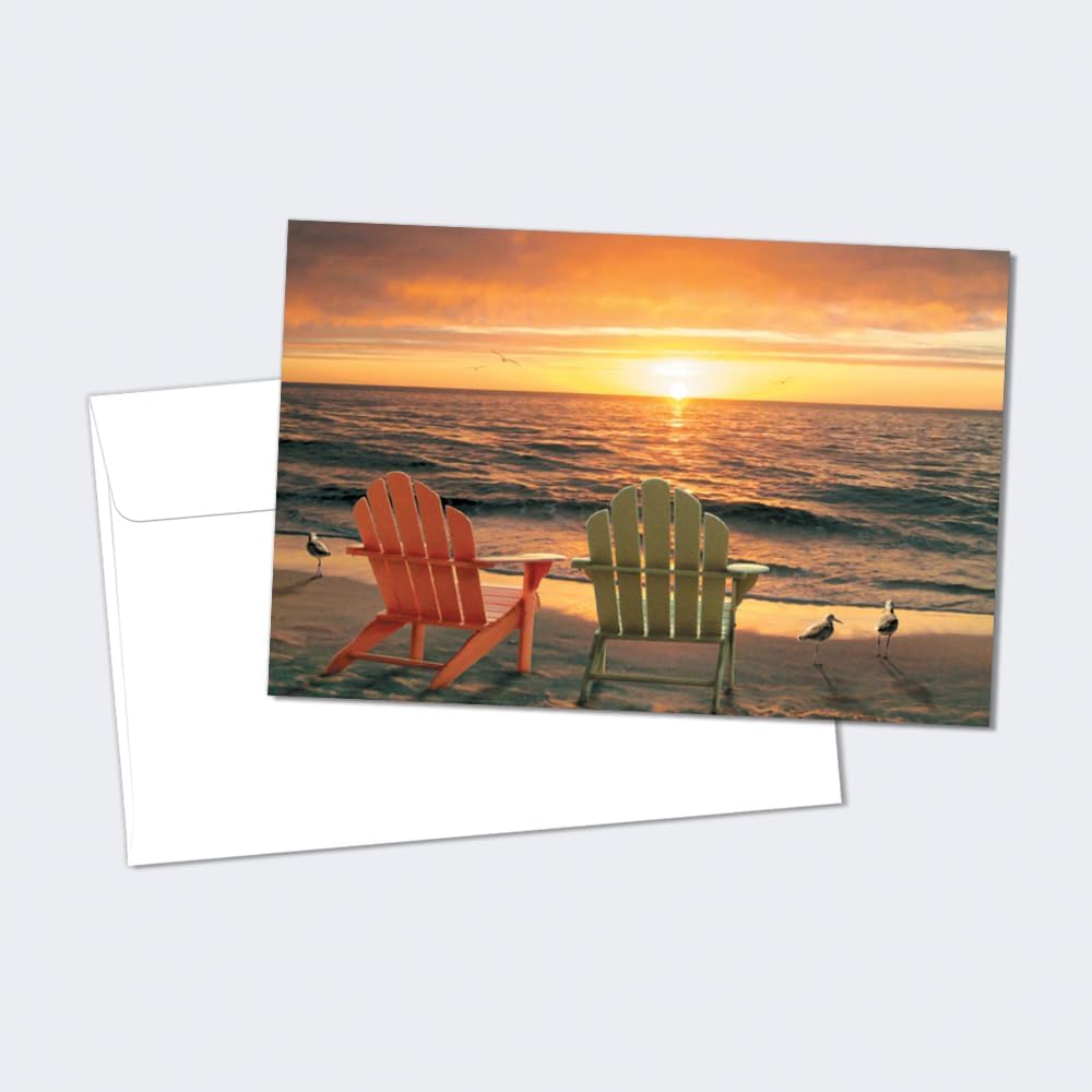 Tree-Free Greetings EcoNotes 12 Count Glorious Day Sunset All Occasion Notecard Set with Envelopes, 4 x 6 Inches (FS56238)